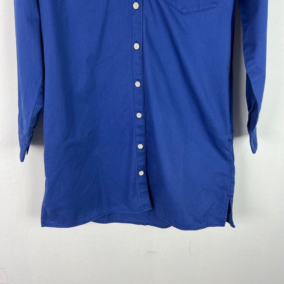 NWT Madewell Mini Shirtdress in Regenerative Chino Long Sleeve Blue Size Small S - Picture 4 of 12